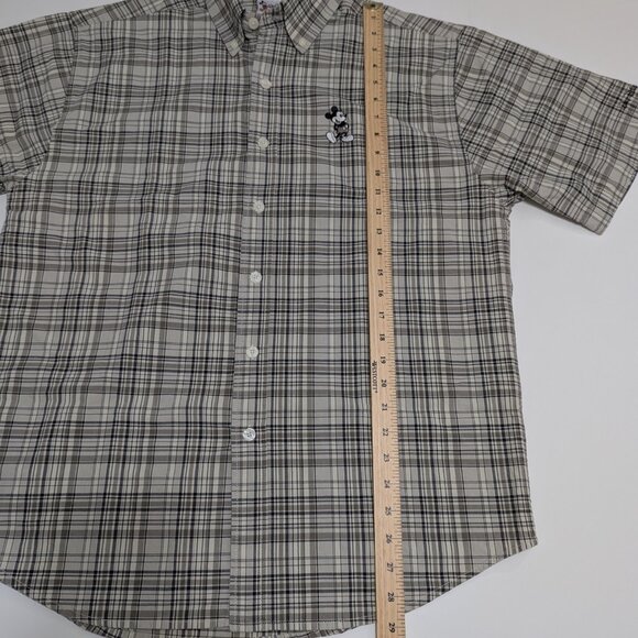 Walt Disney World Short Sleeve Button Down Men's Plaid Shirt - Size M - Picture 8 of 10